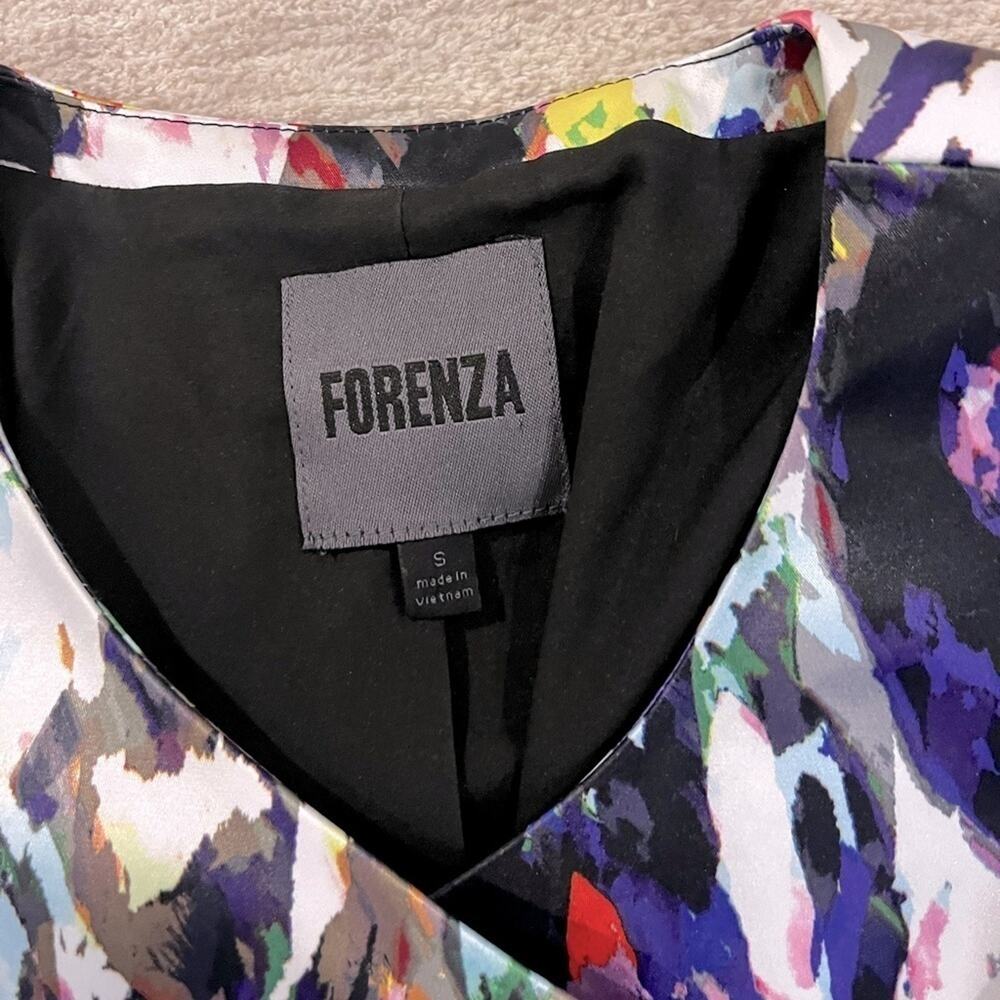 FORENZA WATERCOLOR ZIPPER CROP JACKET- SIZE S Office Siren - Picture 6 of 8